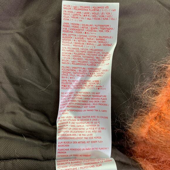 MARNI Size S/M Orange Black Fuzzy Wuzzy Mohair Cardigan Jacket - Picture 7 of 7